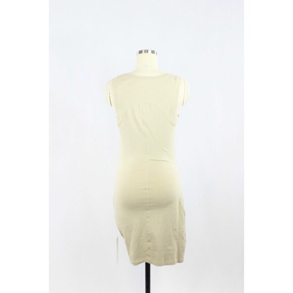 NWT LULULEMON LA Tight-To-Body Trench Beige Pima Cotton Ruched Dress, Size 4 - Picture 6 of 15